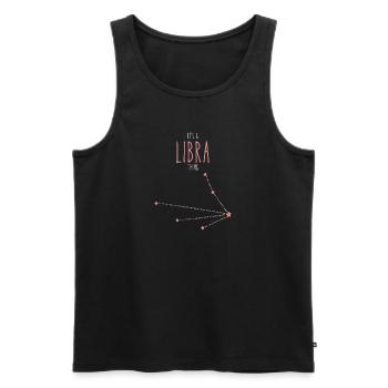Libra Sternzeichen - Männer Premium Bio Tank Top - Schwarz - Vorne - AI Model Male 178 light (178cm)