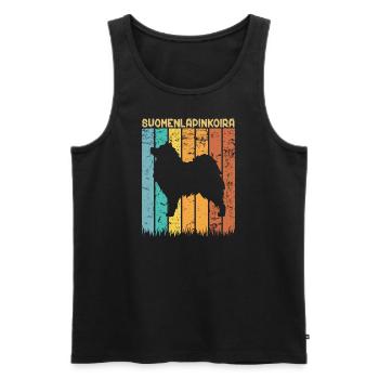 Chien de Laponie finlandaise - Débardeur bio Premium Homme - noir - Devant - Michal (187cm)