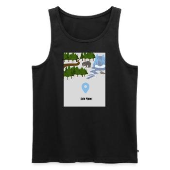 Safe Place! - Männer Premium Bio Tank Top - Schwarz - Vorne - AI Model Male 178 light (178cm)