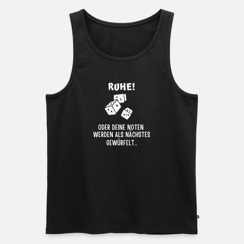 Ruhe ... oder deine Noten - Männer Premium Bio Tank Top - Schwarz