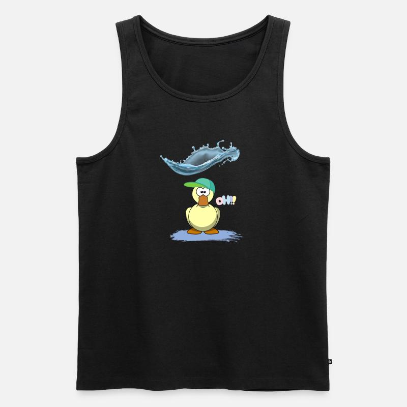 Entensplash - Männer Premium Bio Tank Top - Schwarz