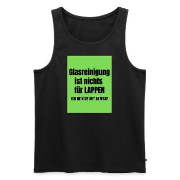 Glasreinigung ist nix für Lappen - Männer Premium Bio Tank Top - Schwarz - Vorne - Michal (187cm)