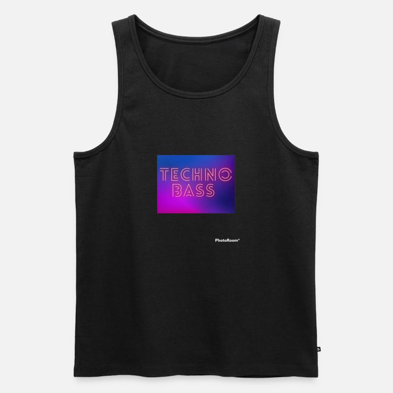 Techno Bass - Männer Premium Bio Tank Top - Schwarz