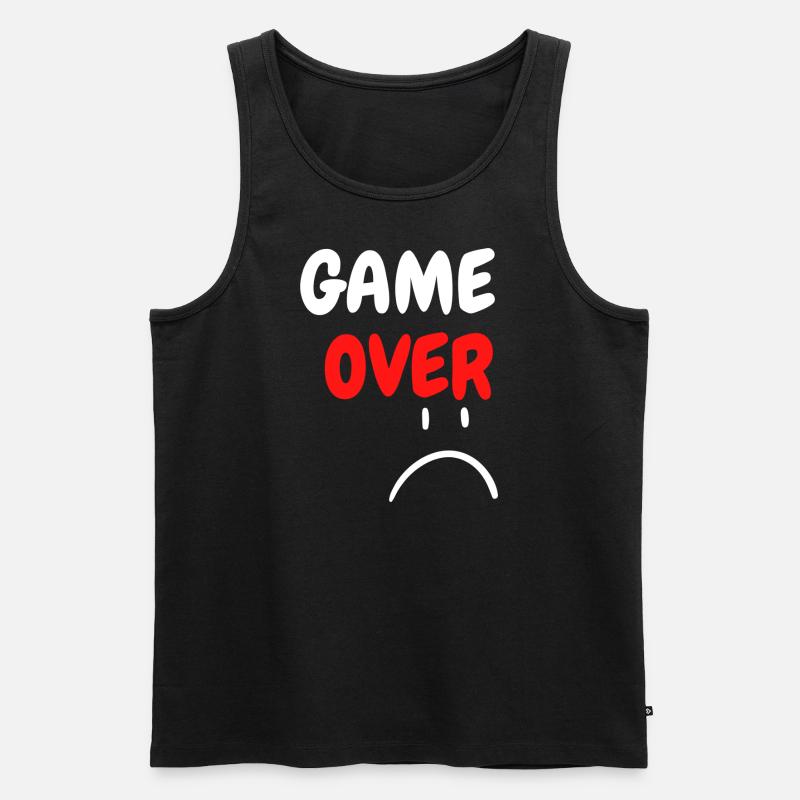 Game Over - Männer Premium Bio Tank Top - Schwarz