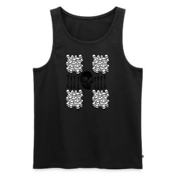 Totenköpfe und Knochen - Männer Premium Bio Tank Top - Schwarz - Vorne - Michal (187cm)