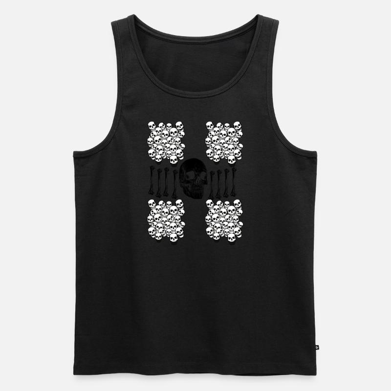 Totenköpfe und Knochen - Männer Premium Bio Tank Top - undefined