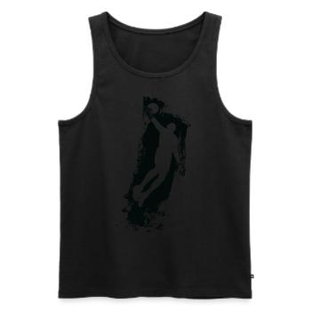 Basketball Air Man Noir - Débardeur bio Premium Homme - noir - Devant - AI Model Male 178 light (178cm)