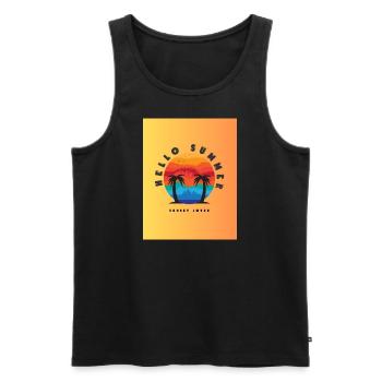 sunset lover Geschenkidee - Männer Premium Bio Tank Top - Schwarz - Vorne - Michal (187cm)