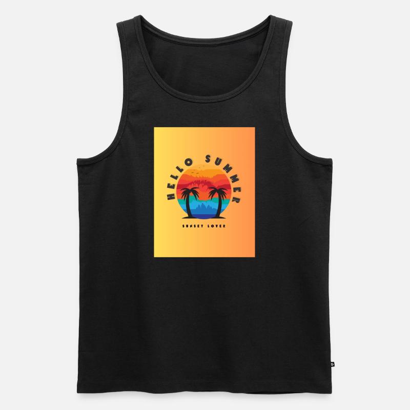 sunset lover Geschenkidee - Männer Premium Bio Tank Top - Schwarz