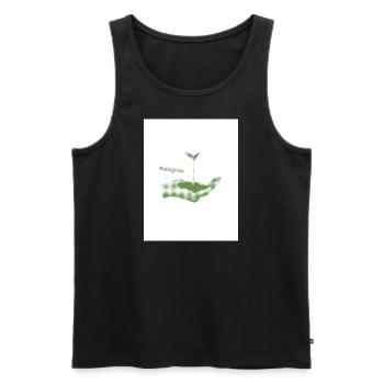 lets grow - Männer Premium Bio Tank Top - Schwarz - Vorne - AI Model Male 178 light (178cm)