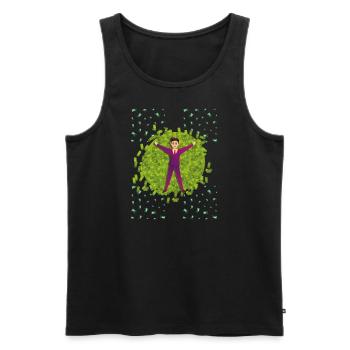 Geld - Männer Premium Bio Tank Top - Schwarz - Vorne - AI Model Male 178 light (178cm)