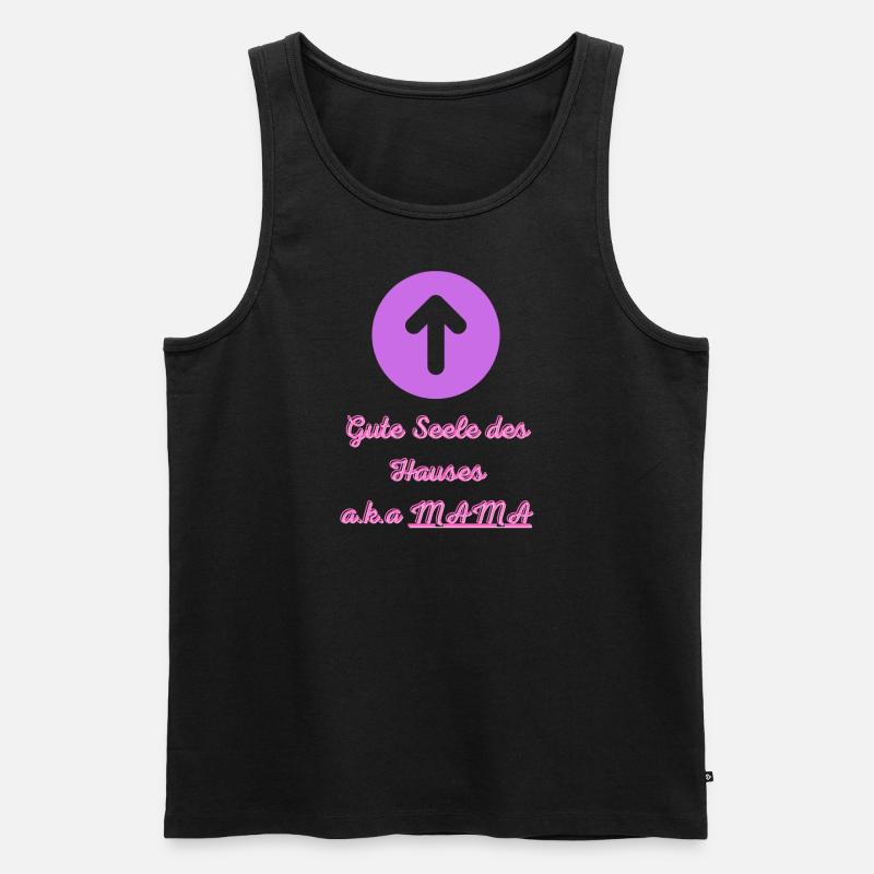 Mama gute Seele- Spruch - Männer Premium Bio Tank Top - Schwarz