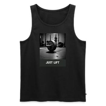 Fitness/Bodybuilding Clothing Design Lift - Männer Premium Bio Tank Top - Schwarz - Vorne - Michal (187cm)