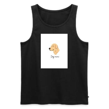 Dog mama T-shirt - Männer Premium Bio Tank Top - Schwarz - Vorne - Michal (187cm)