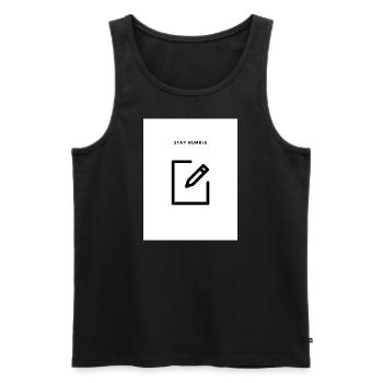 The best way to predict the future is to create it - Männer Premium Bio Tank Top - Schwarz - Vorne - AI Model Male 178 light (178cm)
