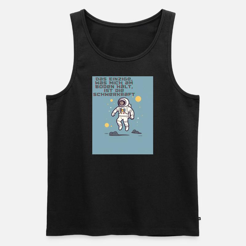 Der Astronaut - Männer Premium Bio Tank Top - Schwarz