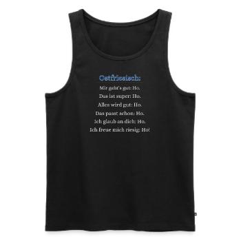 Ostfriesischstunde - Männer Premium Bio Tank Top - Schwarz - Vorne - Michal (187cm)