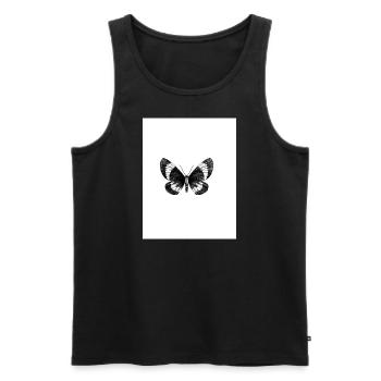 Schmetterling - Männer Premium Bio Tank Top - Schwarz - Vorne - Michal (187cm)