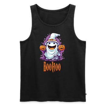 Halloween Ghost Ghost BooHoo Funny - Men's Premium Organic Tank Top - black - Front - Michal (187cm)