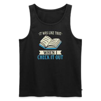 It Was Like That - Männer Premium Bio Tank Top - Schwarz - Vorne - AI Model Male 178 light (178cm)