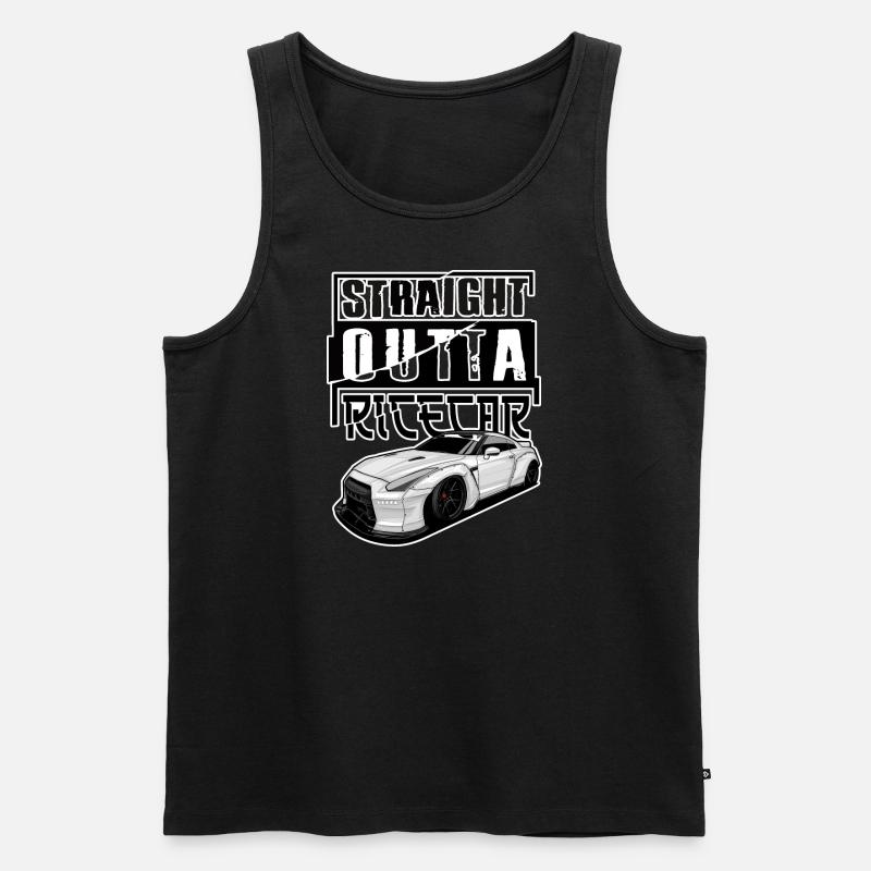 GTR Tuning Illustration - Männer Premium Bio Tank Top - Schwarz