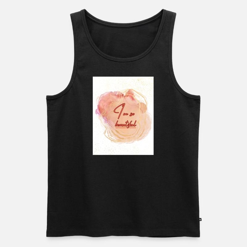 I´m so beautiful - Männer Premium Bio Tank Top - Schwarz