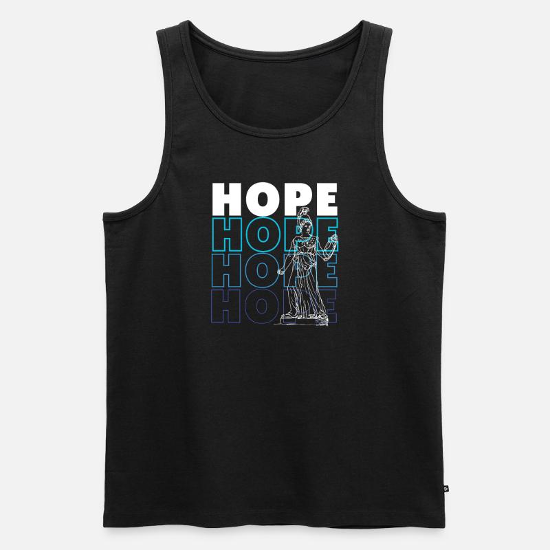 Hoffnung - Männer Premium Bio Tank Top - Schwarz