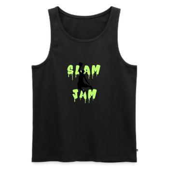 Slam Jam - slime - Männer Premium Bio Tank Top - Schwarz - Vorne - Michal (187cm)