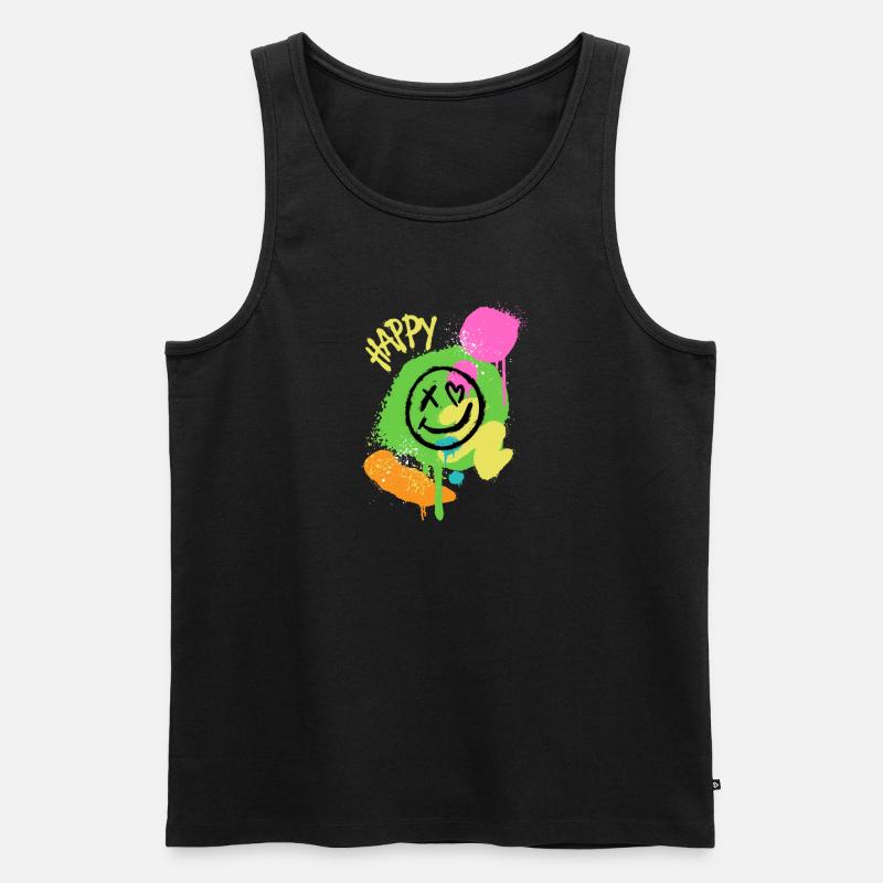 Dead Inside - Graffiti - Männer Premium Bio Tank Top - Schwarz