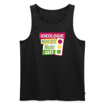 Ideologie macht nicht satt Bauernprotest Ampel - Männer Premium Bio Tank Top - Schwarz - Vorne - AI Model Male 178 light (178cm)