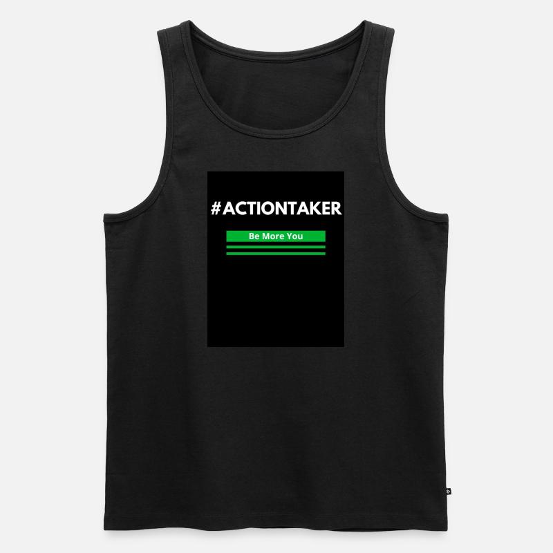 #actiontaker - Männer Premium Bio Tank Top - Schwarz
