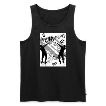 Love for Music Cassette - Men's Premium Organic Tank Top - black - Front - Michal (187cm)