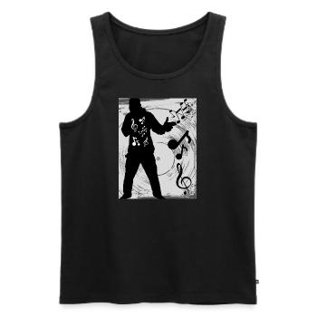 Love of Music Sheet Music - Men's Premium Organic Tank Top - black - Front - Michal (187cm)
