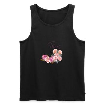 Paris - Men's Premium Organic Tank Top - black - Front - AI Model Male 178 light (178cm)