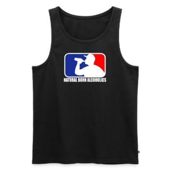 NBAlcoholics für Herrentag Biermeilen Ballermannn - Männer Premium Bio Tank Top - Schwarz - Vorne - AI Model Male 178 light (178cm)