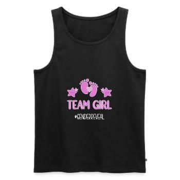 Gender Reveal Babyparty Geschlecht - Men's Premium Organic Tank Top - black - Front - AI Model Male 178 light (178cm)