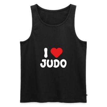 J’adore le Judo - Débardeur bio Premium Homme - noir - Devant - Michal (187cm)