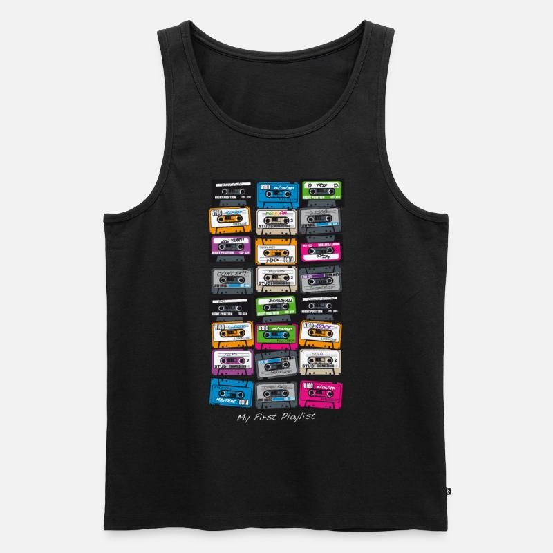 My First Playlist - Männer Premium Bio Tank Top - Schwarz