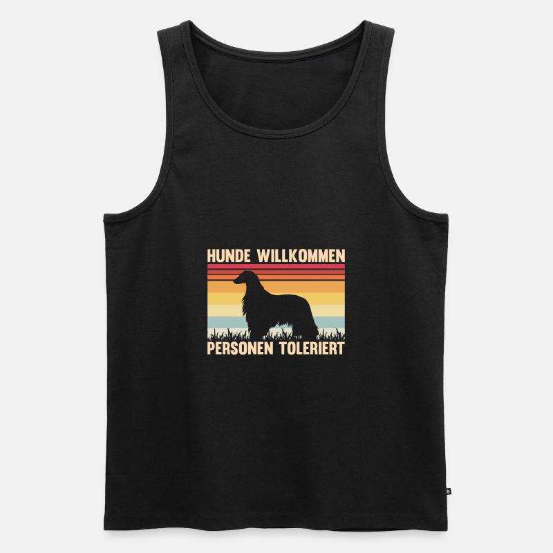 Afghanischer Windhund - Männer Premium Bio Tank Top - Schwarz