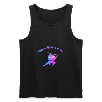 Gender Reveal Babyparty Geschlecht - Men's Premium Organic Tank Top - black - Front - AI Model Male 178 light (178cm)