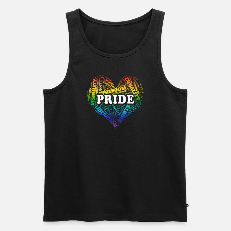 Stolz Liebesworte - Männer Premium Bio Tank Top - Schwarz