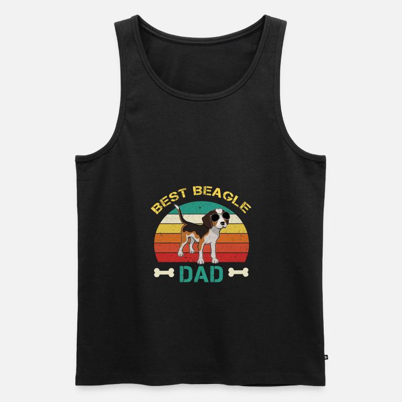 Best Beagle Dad Beaglehalter Geschenk - Männer Premium Bio Tank Top - Schwarz