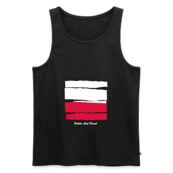 Pole und Stolz Polen - Männer Premium Bio Tank Top - Schwarz - Vorne - Michal (187cm)