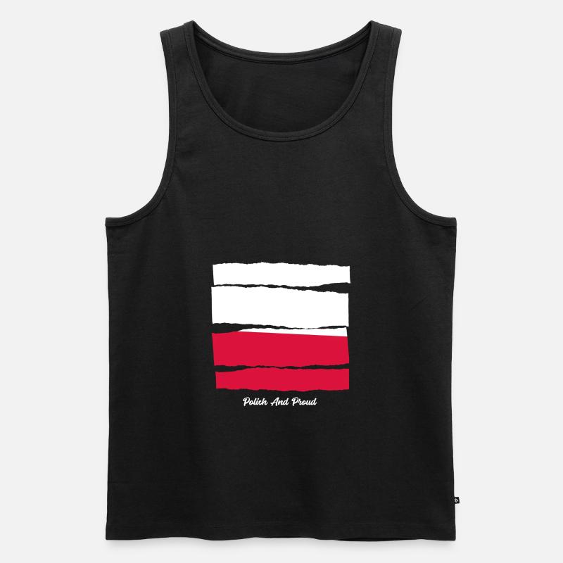 Pole und Stolz Polen - Männer Premium Bio Tank Top - Schwarz