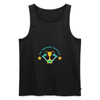 Axe throw axe throwing - Men's Premium Organic Tank Top - black - Front - AI Model Male 178 light (178cm)