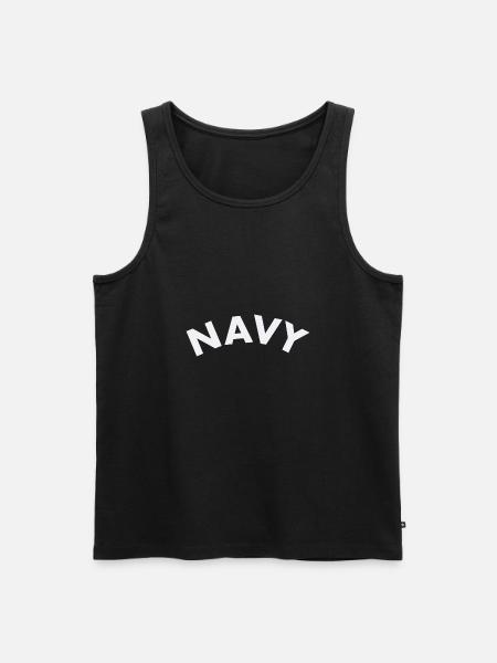 Navy - Men's Premium Organic Tank Top - black