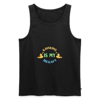 Kajak Kajakfahren - Männer Premium Bio Tank Top - Schwarz - Vorne - Michal (187cm)
