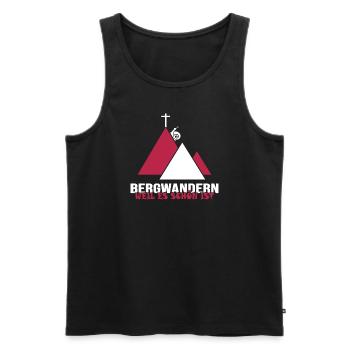 Bergwandern alpin gradwanderung gipfel - Männer Premium Bio Tank Top - Schwarz - Vorne - Michal (187cm)