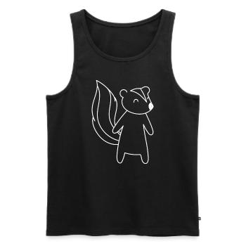 Skunk Drawing Waldtier Süße Nagetier-Silhouette - Männer Premium Bio Tank Top - Schwarz - Vorne - Michal (187cm)