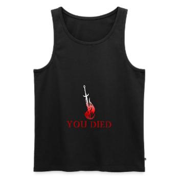 You Died Souls - Men's Premium Organic Tank Top - black - Front - AI Model Male 178 light (178cm)